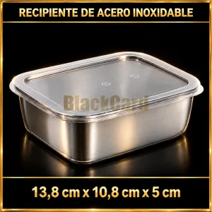 RECIPIENTE ACERO INOXIDABLE 13,8 x 10,8 x 5 CM