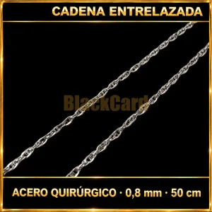 CADENA ENTRELAZADA (0.8mm - 50cm) (A.Q)