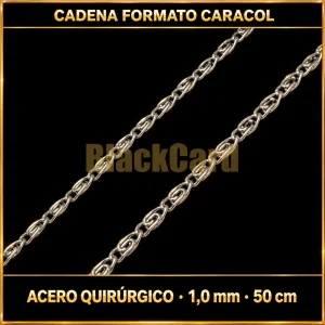 CADENA FORMATO CARACOL (1.0mm - 50cm) (A.Q)