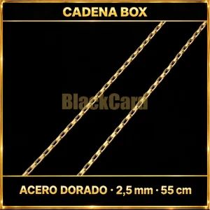 CADENA BOX (2.5mm - 55cm) (ACERO DORADO)