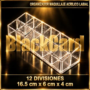 ORGANIZADOR MAQUILLAJE ACRILICO LABIAL 12 DIVISIONES