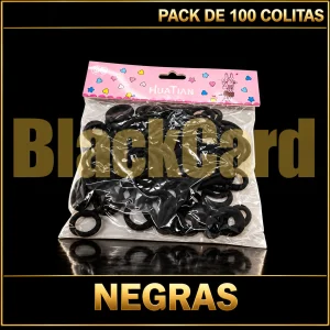PACK DE 100 COLITAS NEGRAS